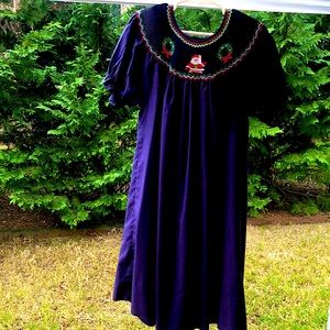 Smocked Christmas 6Y Dress